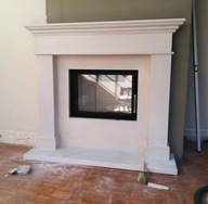 kominek . portal kominkowy. kamień naturalny