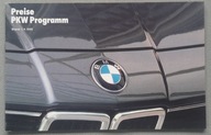 Prospekt BMW Preise PKW Programm Cennik 1.4.1986
