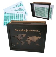 Skarbonka Wykreślana, Oszczędzanie na Wakacje, Wielokrotnego Użytku Prezent