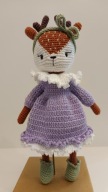 Sarenka w sukience lalka szydełko maskotka zabawka prezent handmade ręcznie