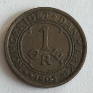 moneta Dania 1 ore 1909 Król Fryderyk VIII