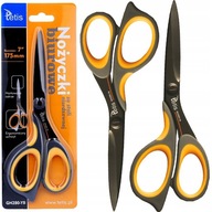 Nożyczki biurowe nierdzewne TETIS 17,5 cm żółte