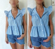 Bluzka w krateczkę oversize r.S 36
