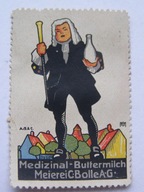 Mleczarnia Bolle - mleko pełne - zalepka reklamowa