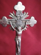 KRZYŻ METAL DREWNO UCZESTNIK KOLĘD OD LAT 70 PRL