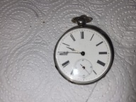 STARY ZEGAREK KIESZONKOWY POSREBRZANY na KLUCZYK