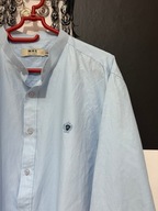 O Koszula M.R.G delikatny materiał błękitna stójka duża XXL