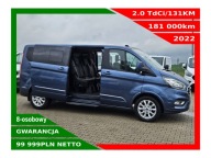 FORD TRANSIT CUSTOM L2H1 2.0 TDCI/131KM 8 OSOBOWY KLIMA KAMERA CZUJNIKI HAK