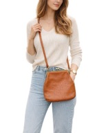 Tashenkinder skórzana torebka listonoszka retro karmelowa brązowa 19,5x23cm