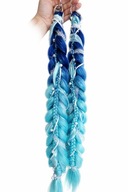 Doczepiane Warkocze z Kanekalonu Na Karabińczykach 2 Kolorowe Włosy Cosplay