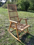 Vintage Fotel bujany Rattanowy piękny design ratan z 1960r.