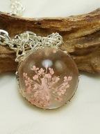 NASZYJNIK z żywicy naturalne kwiaty to co kochają kobiety! Dzień Kobiet!