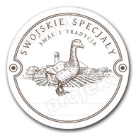 Naklejki na słoiki przetwory 24sz 5x5cm gęś