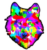 PUZZLE KONTUROWE W KSZTAŁCIE ZWIERZĄT UKŁADANKA WILK