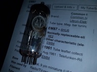 Lampa "magiczne oko" EM87 VALVO