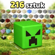 Klocki Magnetyczne Minecraft 216 Elementów Random Kolor CREEPER BOX Prezent