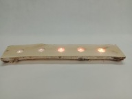 ŚWIĄTECZNY ŚWIECZNIK Z DREWNA BRZOZOWEGO Z PODGRZEWACZAMI S69 62 cm