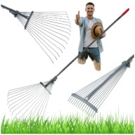 GRABIE DO LIŚCI REGULOWANE METALOWE WACHLARZOWE RĄCZKA TELESKOPOWA 62x160CM