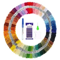 MULINA ZESTAW DO HAFTU MULINY 150 sztuk KOLOROWE NICI DO SZYDEŁKOWANIA