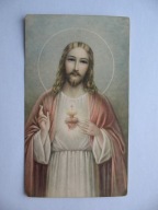 SERCE JEZUSA przedwojenny ŚW. OBRAZEK