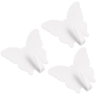 HACZYK SAMOPRZYLEPNY WIESZAK WIESZACZEK MOCNY UCHWYT HAK MOTYL BIAŁY 3 SZT.