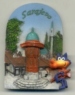 Magnes. Pamiątka z podróży. Sarajewo