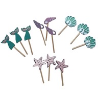 Zestaw topperów na babeczki/muffinki - SYRENKA