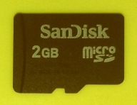 microSD 2 GB - - S A N D I S K - - Made in TAIWAN