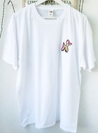 Fajny ortginalny T-shirt Fruit of the Loom Balonikowy piesek różowy XXL