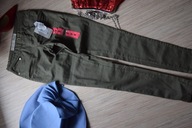 * DENIM CO * SPODNIE JEANS RURKI NOWE KHAKI_34