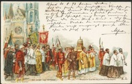 Procession a la Fete de St. Etienne a Budapest - Posner Es Fia 1897 Litho