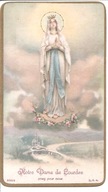 MATKA BOŻA Z LOURDES - obrazek z lat 20-tych.