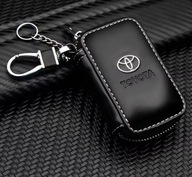 TOYOTA BRELOK ETUI NA KLUCZYKI SKÓRA CHROM NOWOCZESNY DESIGN CZARNY