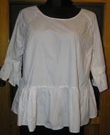 BIAŁA BLUZKA z FALBANĄ GEORGE 44