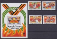 **88 UGANDA 587-90 BL.79 - OLIMPIADA Seul 1988