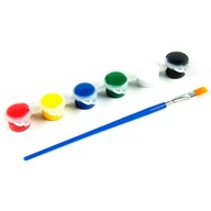 Farbki farby 5 kolorów do malowania zdobienia bombek + pędzel Decoupage DIY