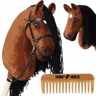 HOBBY HORSE KOŃ NA KIJU A3 KONIK GŁOWA KONIA PATYKU Z GRZYWĄ + GRZEBIEŃ
