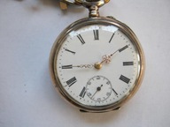 PRZEPIĘKNY SREBRNY ZEGAREK KIESZONKOWY- SWISS MADE