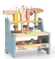 DREWNIANY Warsztat DLA CHŁOPCA Majsterkowicz budowniczy ZESTAW