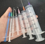 Strzykawki do fluxsu topnik pasta zestaw 7 częsciowy z igłami lutowanie smd