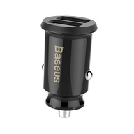 Mini ładowarka Baseus Grain Car CCALL-ML01 samochodowa 2x USB-A 3.1A czarna