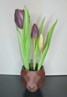 Eko doniczka Loft z dodatkiem drewna różanego - prezent, dekoracja