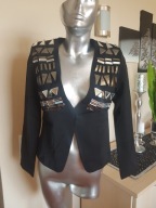 ŻAKIET marynarka naszywki lusterkowe S 36