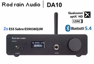 Rod Rain DA10 Odbiornik Bluetooth 5.4 APTX-HD LDAC + DAC 2x ES9038Q2M pilot