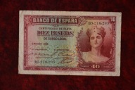 Banknot Hiszpania 10 pesetas 1935 rok !!!