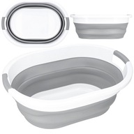 DUŻA MISKA SILIKONOWA SKŁADANA KOSZ NA PRANIE SKŁADANY WANIENKA OKRĄGŁA 25L