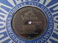 Płyta szelakowa Victor Gęsi za wodą, kaczki za wodą Kazimierz Jarzębowski