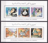 1992 Komory kosmos Viking I i II Mi 989-94 A i B ** arkusiki cięte