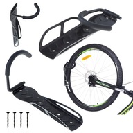 WIESZAK UCHWYT STOJAK CZARNY ŚCIENNY NA ROWER MOCNY 25KG DO GARAŻU PIWNICY