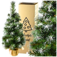 CHOINKA SZTUCZNA OŚNIEŻONA 65 CM MAŁA JAK ŻYWA JUTA DRZEWKO ŚWIĄTECZNE